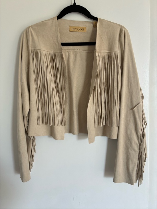 Shyanne Sweaters - Shyanne Deleon Faux Suede Cropped Fringe Jacket